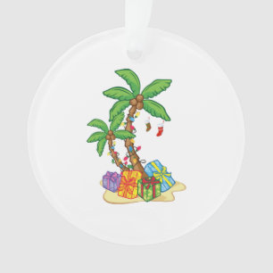 Christmas Palm Tree Tropical Xmas Coconut Lights Ornament