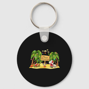 Christmas Palm Tree Tropical Xmas Coconut Lights P Key Ring