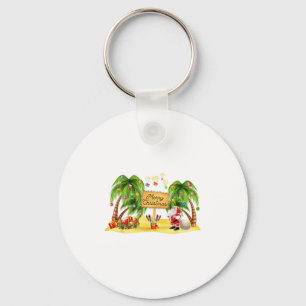 Christmas Palm Tree Tropical Xmas Coconut Lights P Key Ring