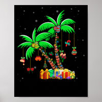 Christmas Palm Tree Tropical Xmas Coconut Lights