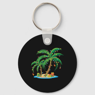 Christmas Palm Tree Tropical Xmas Gift Coconut Lig Key Ring