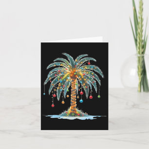 Christmas Palm Tree Xmas Light Matching Family Hol Card