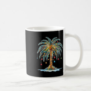 Christmas Palm Tree Xmas Light Matching Family Hol Coffee Mug