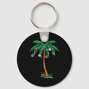 Christmas Palm Xmas Tree Tropical Beach Hawaii Wom Key Ring