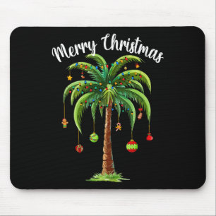 Christmas Palm Xmas Tree Tropical Beach Hawaii Wom Mouse Pad
