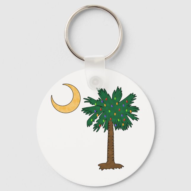 Christmas Palmetto Key Ring (Front)