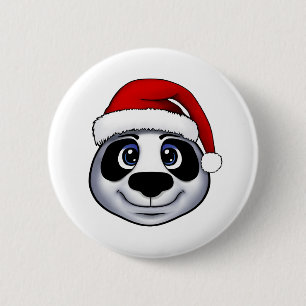 Christmas Panda 6 Cm Round Badge