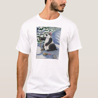 Christmas Panda Bear by Toni Donelow Stewart T-Shirt