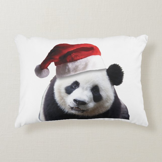 Christmas Panda Bear Decorative Cushion (Front)