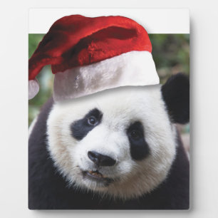 Christmas Panda Bear Plaque