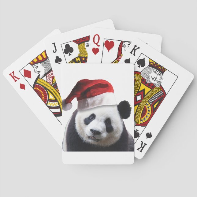Christmas Panda Bear Playing Cards (Back)