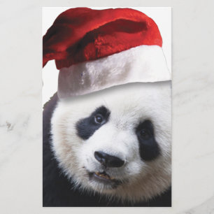 Christmas Panda Bear Stationery