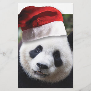 Christmas Panda Bear Stationery