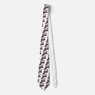 Christmas Panda Bear Tie