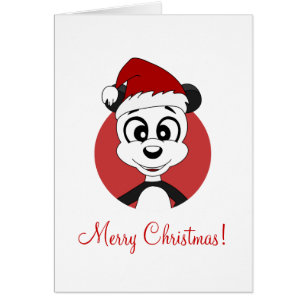 Christmas panda cartoon