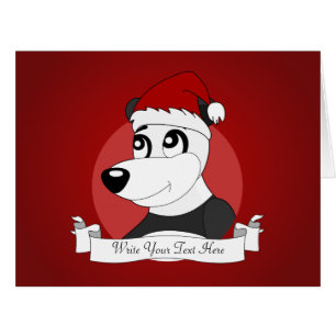 Christmas panda cartoon