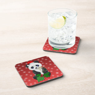 Christmas Panda Coaster