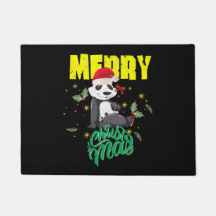 Christmas Panda Doormat