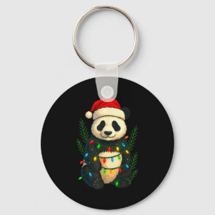 Christmas Panda Key Ring