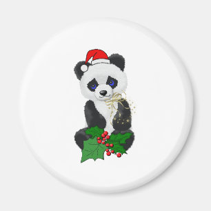 Christmas Panda Magnet