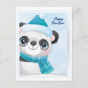 Christmas Panda Postcard