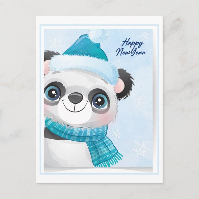 Christmas Panda Postcard (Front)
