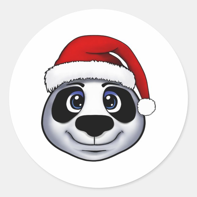 Christmas Panda Sticker (Front)