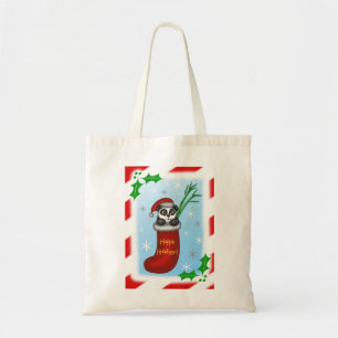 Christmas Panda Tote Bag