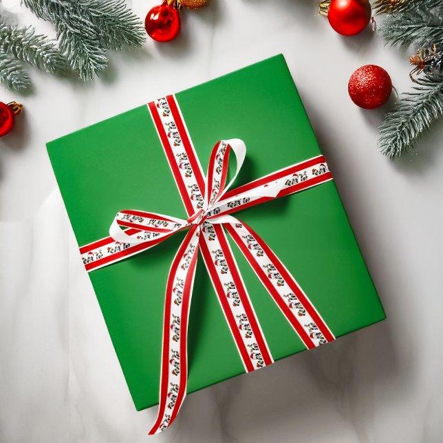 Christmas Pandas Satin Ribbon (Creator Uploaded)