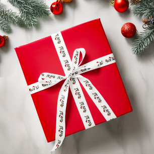 Christmas Pandas Satin Ribbon