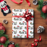 Christmas Pandas Wrapping Paper<br><div class="desc">This Christmas Panda design will fill you with Holiday Cheer. Happy Holidays!</div>