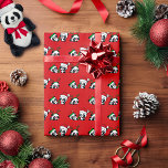 Christmas Pandas Wrapping Paper<br><div class="desc">This Christmas Panda design will fill you with Holiday Cheer. Happy Holidays!</div>