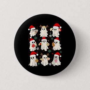 Christmas Pantasmas Ghost Santa Conchas 6 Cm Round Badge