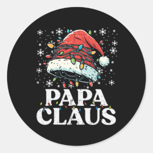 Christmas Papa Claus Xmas Dad Family Matching Gran Classic Round Sticker