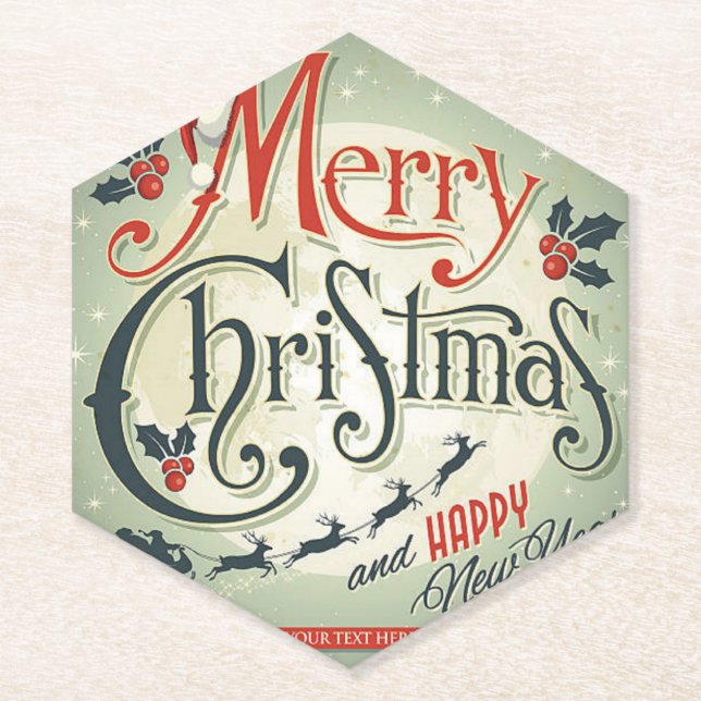 Christmas Paper Coaster (Front)