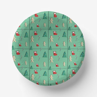 Christmas paper cut pattern Paper Bowls Paper Plate
