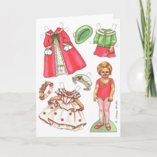 Christmas paper doll card