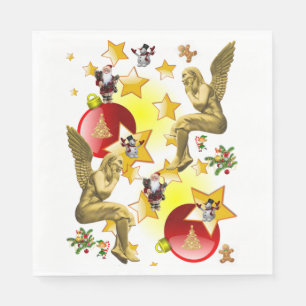 Christmas Paper Napkins, Christmas Angel Napkin