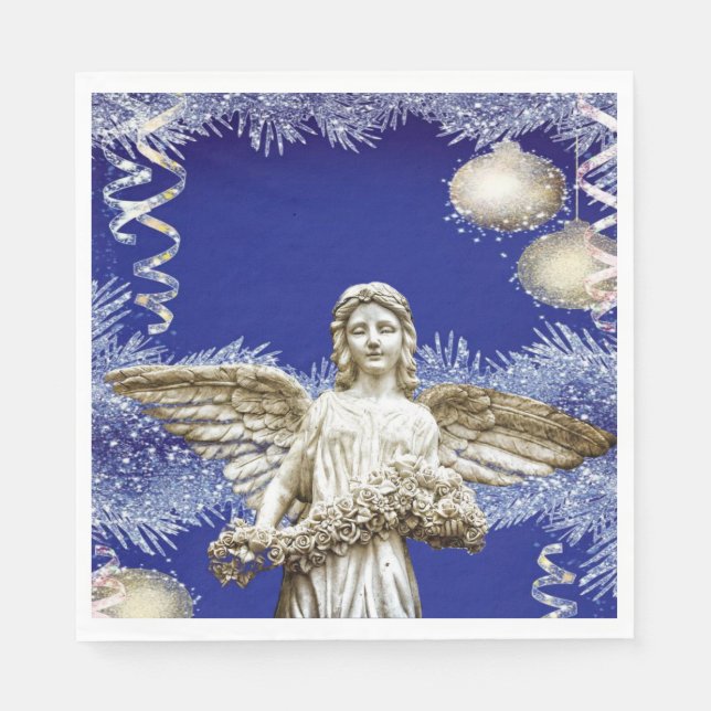 Christmas Paper Napkins, Christmas Angel Napkin (Front)