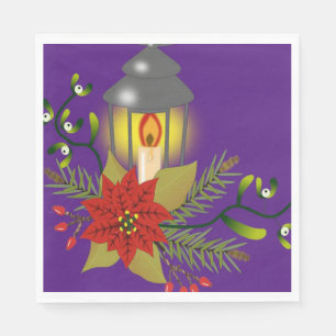 Christmas Paper Napkins, Christmas Candle Napkin