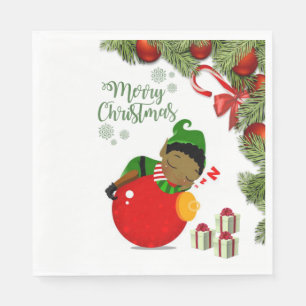 Christmas Paper Napkins, Elf Napkin