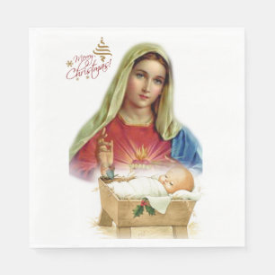 Christmas Paper Napkins, Jesus Christ Napkin