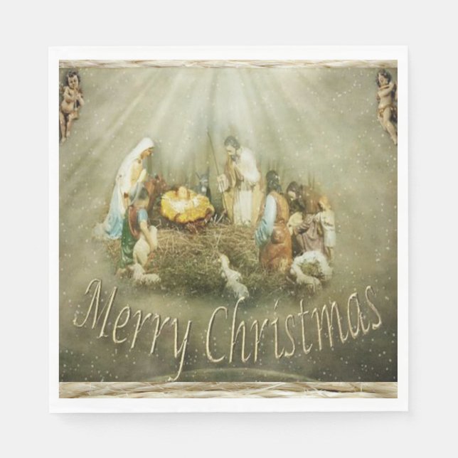 Christmas Paper Napkins, Jesus Christ Napkin (Front)