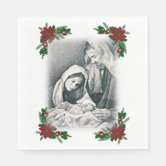 Christmas Paper Napkins, Jesus Christ Napkin (Front)