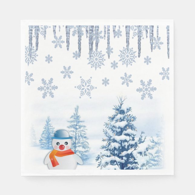 Christmas Paper Napkins, Merry Christmas Napkin (Front)