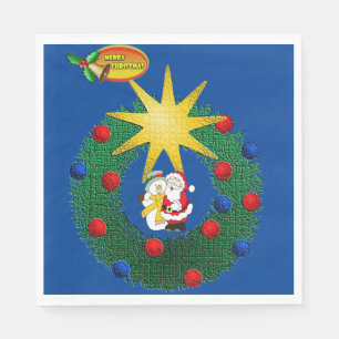 Christmas Paper Napkins, Merry Christmas Napkin