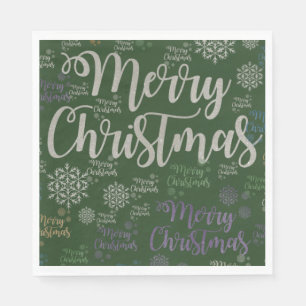 Christmas Paper Napkins, Merry Christmas Napkin