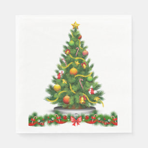 Christmas Paper Napkins, Merry Christmas Napkin
