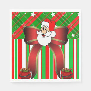 Christmas Paper Napkins, Merry Christmas Santa Napkin
