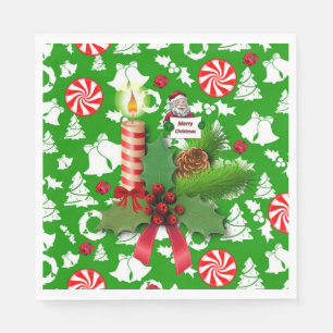 Christmas Paper Napkins, Santa Napkin